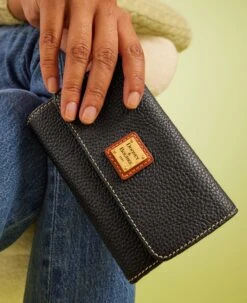 Pebble Grain Flap Wallet Plum Wine -Dooney & Bourke ZR0195 ILD lifestyle 1